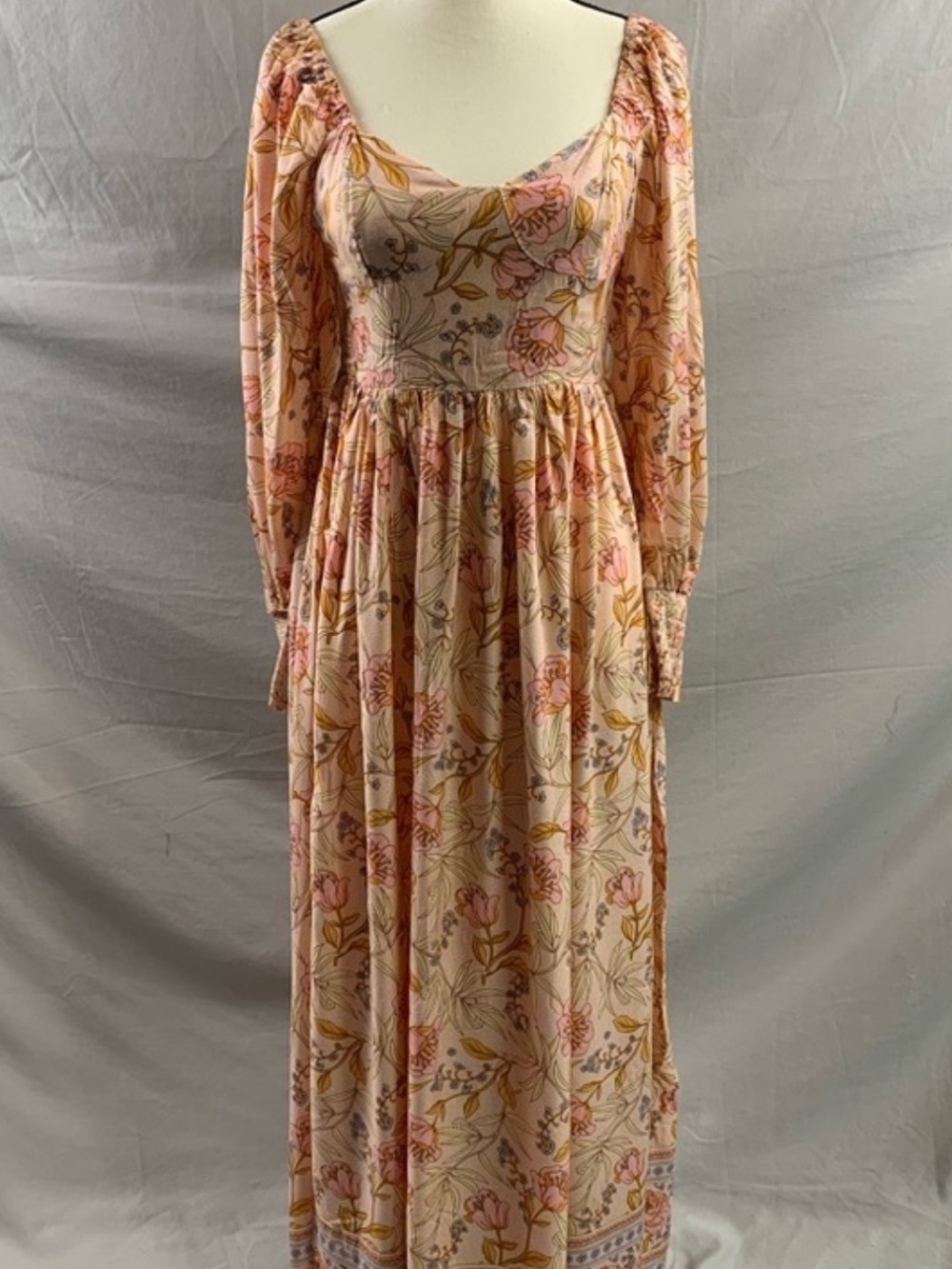LAST ONE 🔥 Malaga Boho Floral Print Sweetheart Neck Dress